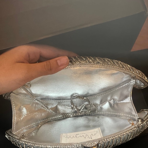 New evil eye crystal clutch purse and chain